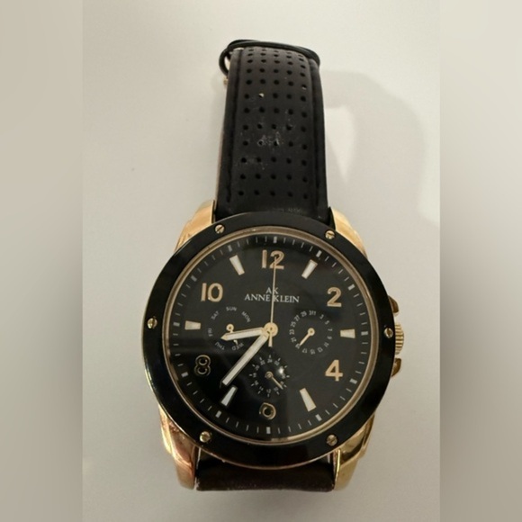 ANNE‎ KLEIN 10/9656 WOMENS WATCH. BLACK LEATHER BAND. - Picture 11 of 12